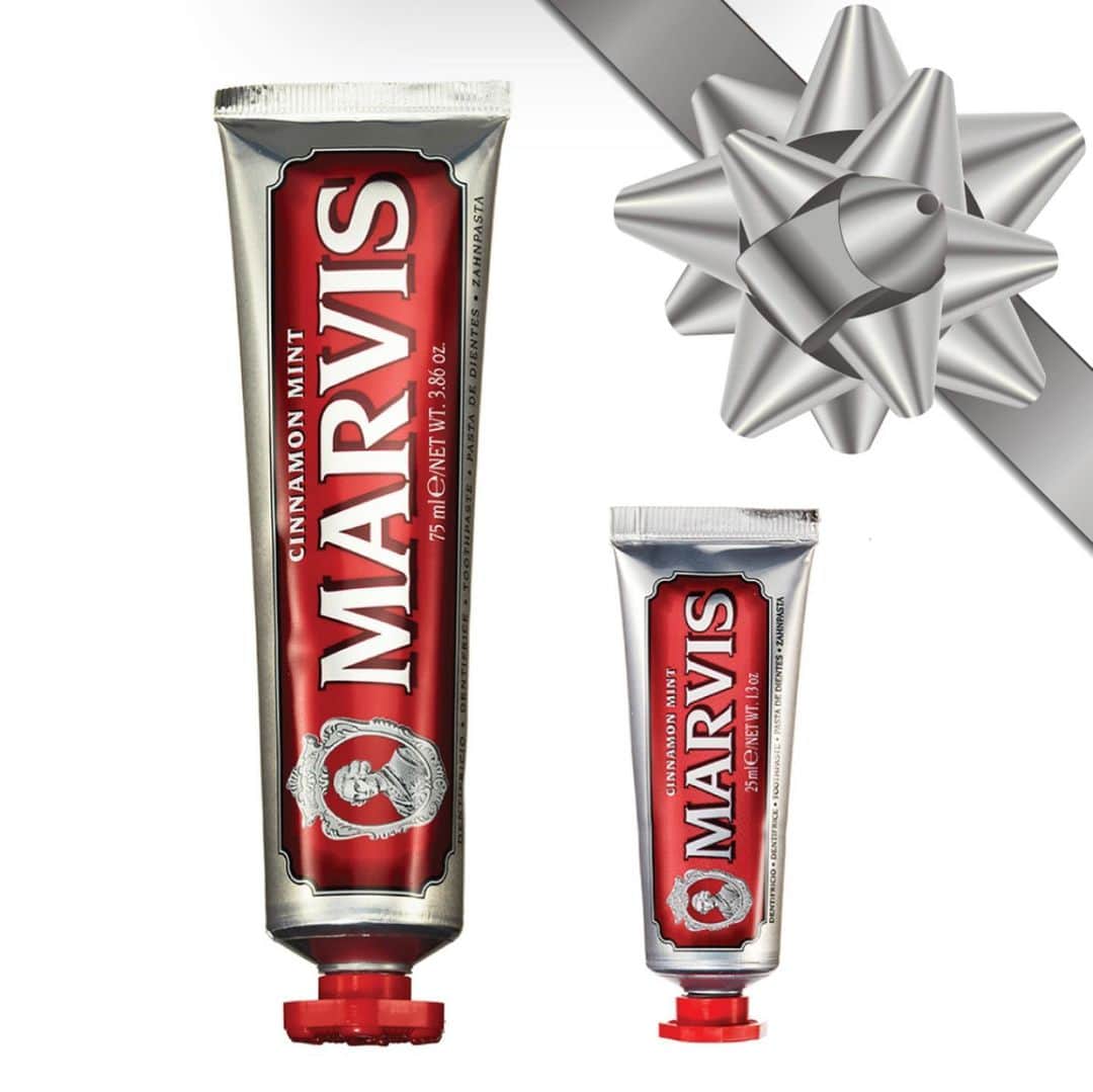 Marvis®️ Official Partnerさんのインスタグラム写真 - (Marvis®️ Official PartnerInstagram)「CLOSED ✨ 🎁  GIVEAWAY 🎁 ✨  On the 7th Day of Marvis we are GIVING AWAY: Marvis Cinnamon Mint in 25mL & 75mL. 🔴💥 • Cinnamon’s exotic sweetness is enhanced by the sweetly refreshing taste of mint and a surprising, long-lasting aroma. The signature Marvis formula leaves you with bright, protected teeth, and with brushing, aids in the prevention of tooth decay, tartar, and plaque. • HERE'S HOW TO WIN: 1. Follow us on Instagram. 2. Tag a friend on this @marvis_usa giveaway post. 3. In the comments, use the hashtag #7DayOfMarvis • A winner will be announced TODAY by 6pm EST. - - - - - US participants only. Must live within the 48 contiguous states to win. If a winner does not qualify or respond with shipping information within 24 hours, we will select a new winner. For easy contact, we suggest making your profile public during the giveaway. This giveaway is not affiliated with Instagram in any way.」12月18日 23時02分 - marvis_usa
