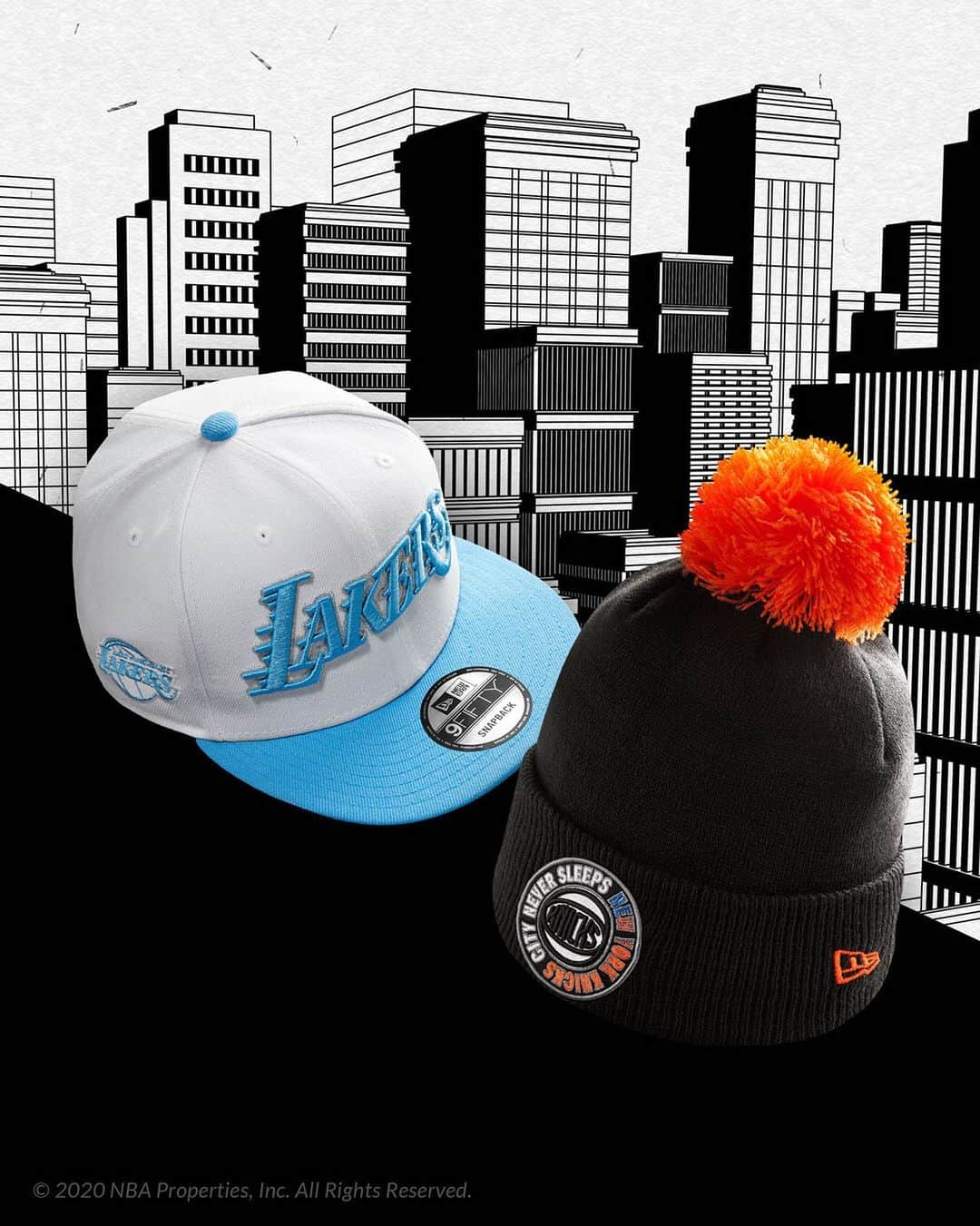 ニューエラ・キャップのインスタグラム：「The Knicks make their debut into the '20-'21 NBA City Edition Collection. Available now at neweracap.com, the exclusive home to the City Edition 59FIFTY fitted. . Link in bio」