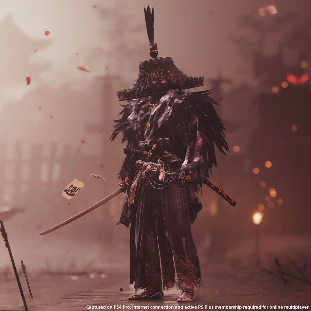 PlayStationさんのインスタグラム写真 - (PlayStationInstagram)「Outfits inspired by iconic PlayStation characters come to Ghost of Tsushima.  Unlock wearable homages to God of War, Horizon Zero Dawn, Shadow of the Colossus, and Bloodborne by completing a Story or Survival mission with each class before January 15.」12月19日 1時15分 - playstation
