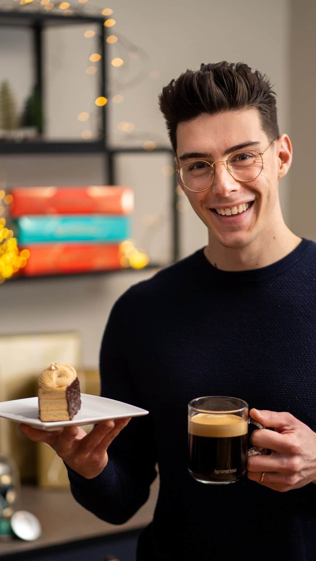 Nespressoのインスタグラム：「@mattadlard guided us through the process of making a delicious Praline Cake inspired by our Festive Limited Edition Pecan Biscotti capsule.   Grab your ingredients, your cup of coffee, and get ready for a fun and accessible baking session!  👉🏻The full recipe is available on our #NespressoRecipe Website (link in bio).  ☕ Tag @nespresso #NespressoEditions in your creations so we can share our favourites!」