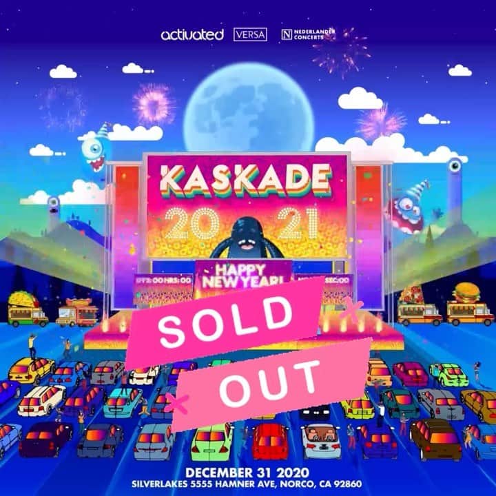 カスケイドのインスタグラム：「THANK YOU 🙏  NYE is  🌟OFFICIALLY SOLD OUT🌟 See you on this last 2020 dance floor and all the ones coming up in 2021. ✨💫」