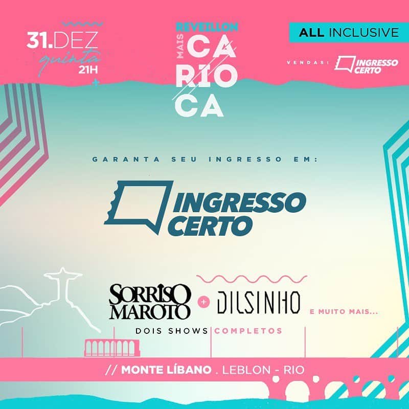 Sorriso Marotoさんのインスタグラム写真 - (Sorriso MarotoInstagram)「Alô, Rioo! Que tal entrar em 2021 curtindo a gente e @dilsinho em dois shows completos? Dia 31/DEZ tem o "Reveillón Mais Carioca" no Monte Líbano com todos os protocolos de segurança, All Inclusive, DJ's em 2 pistas simultâneas e, claro, muito pagode, né? 😀 Garanta já o seu antes que esgote, hein! (Link nos stories)」12月19日 6時09分 - sorrisomaroto