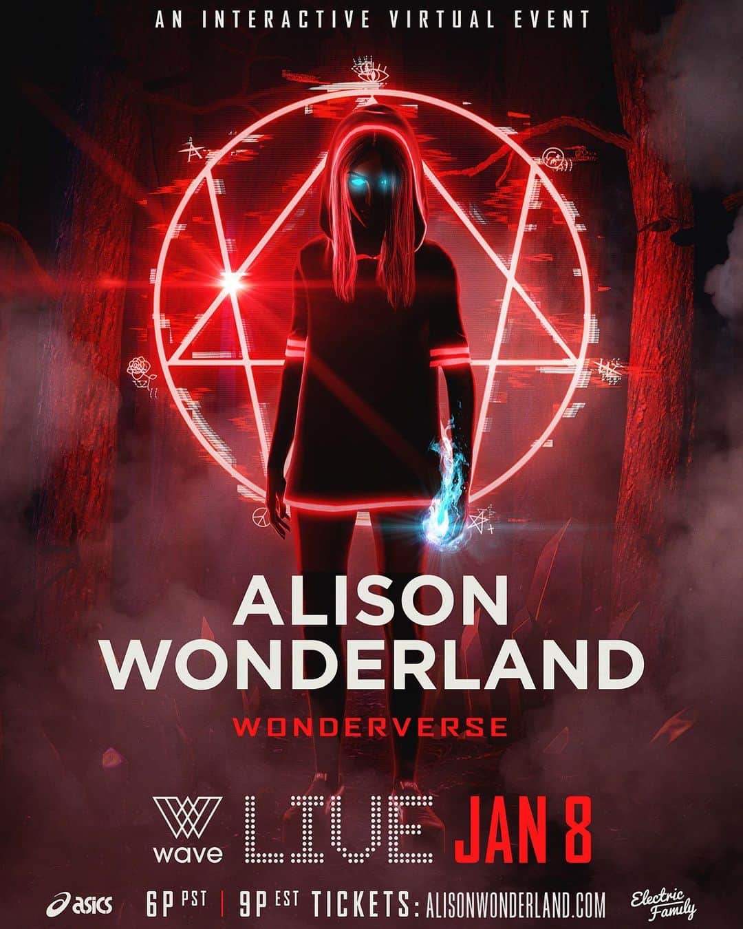 アリソン・ワンダーランドのインスタグラム：「Due to the increase of Covid in LA we made the difficult decision of postponing the wonderverse to Feb 5 for the health & safety of the crew. If you have tix & still want to attend , tix will automatically be valid. If not, you will be emailed shortly with instructions.」