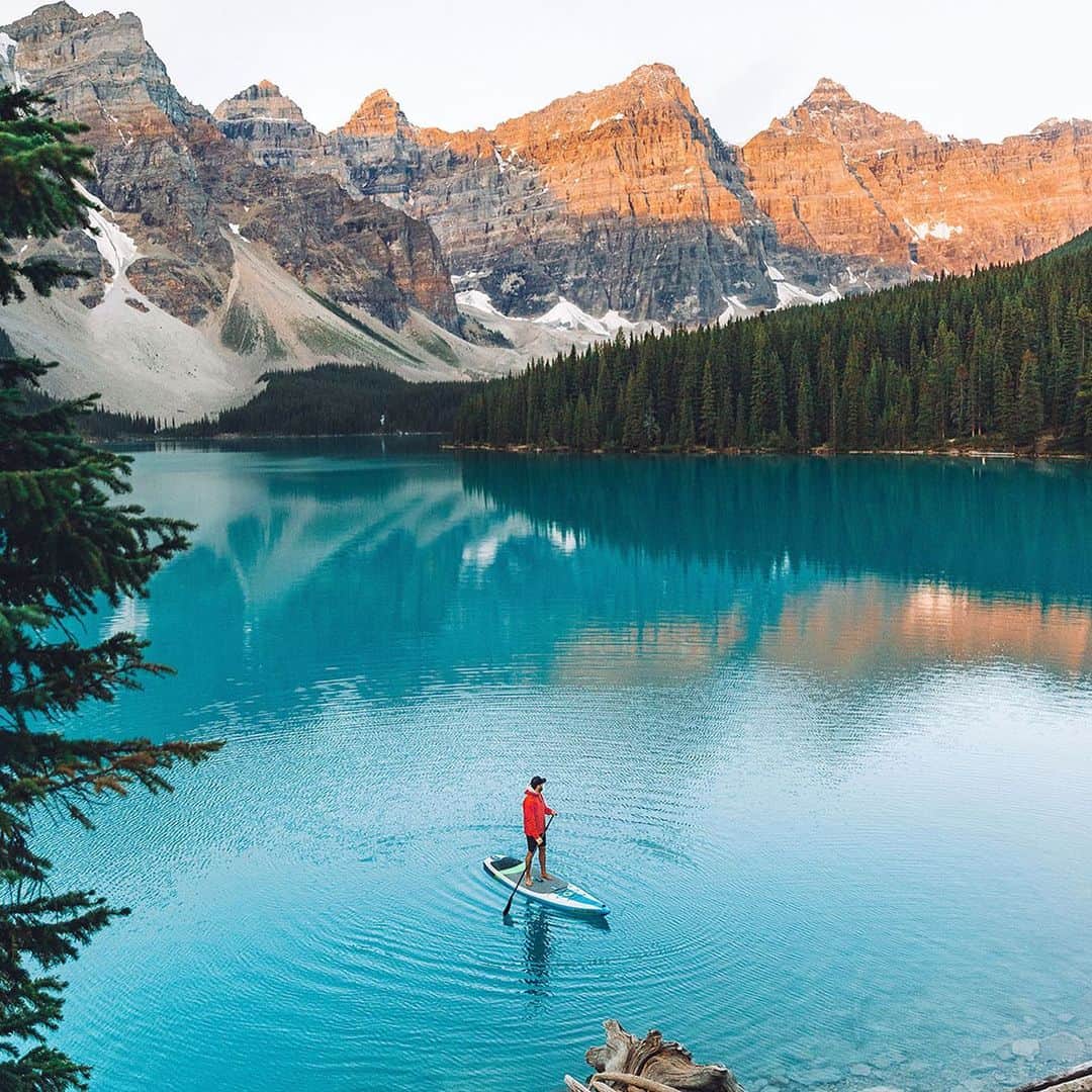 ボディーグローブさんのインスタグラム写真 - (ボディーグローブInstagram)「Adventure Awaits! Where would you take your iSup? @slatertrout living the dream in the Canadian Rockies.  ~~ Find all your adventure gear, including the Performer 11 iSup at bodyglove.com #allthingswater #bodyglove #bodyglovegirl #banff #alberta #canada #canadianrockies #picturesque #landscape #rockymountains #bluewater #paddleboarding #standuppaddleboarding #sup #paddleboarder #paddleboard #inflatablepaddleboard #beautiful #epic #epicphoto #lake #mountains #emeraldsea #emeraldwater #clearwater #paddle #inflatablefun #imageset #imagination」12月19日 7時28分 - bodyglove