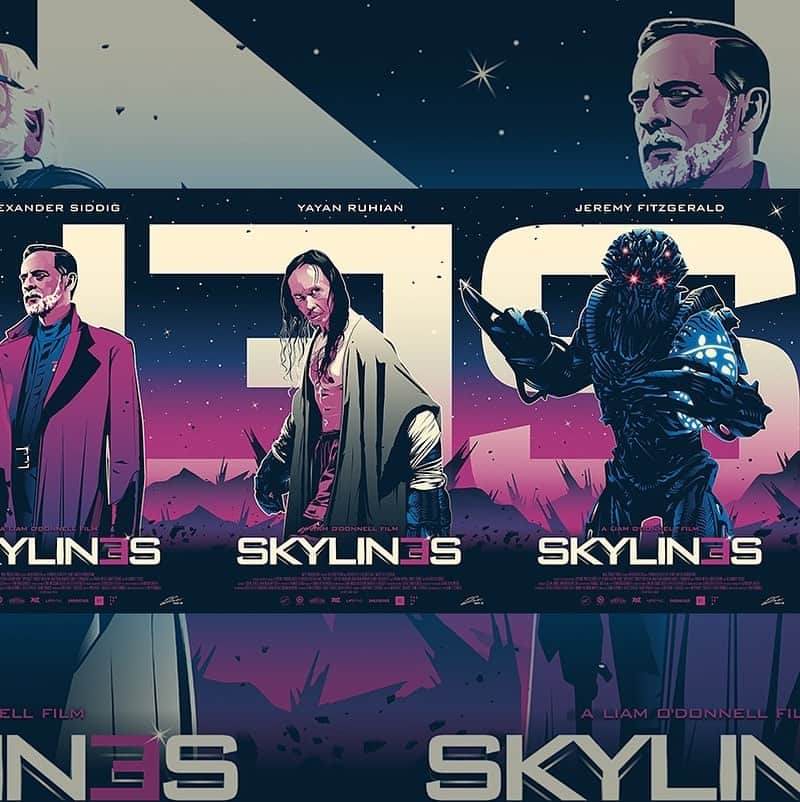 リンジー・モーガンのインスタグラム：「TODAY’S THE DAY. . . . SKYLIN3S on VOD/Digital TODAY!  Link in bio.   With the never complained once/ masterful alien brother @jeremy_fitzgerald  & incomparable @alexandersiddig   Art by the best @julienricojr」