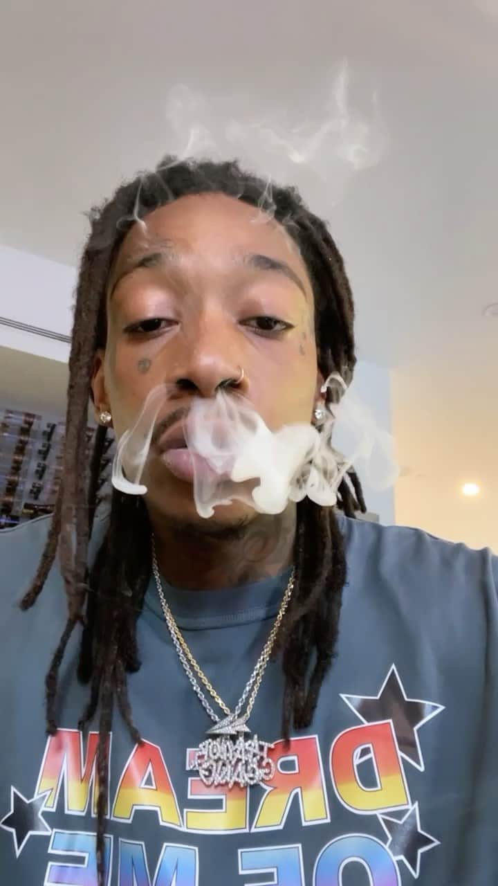 ウィズ・カリファのインスタグラム：「She wanna smoke wit wiz so bad 🦈」