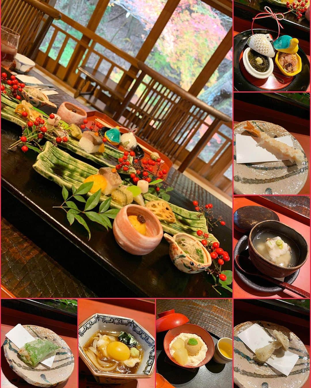 ayuさんのインスタグラム写真 - (ayuInstagram)「Celebrated a friend's birthday at a Michelin-2stars Japanese restaurant⭐️⭐️🇯🇵💝 ・ ミシュラン二つ星の日本食のお店にて @vox.nxxi なみさんの お誕生日をお祝いしました🥂🎂🎉 2度目の訪問ですが今回は お二階の一番広い角部屋の個室🍁 紅葉が綺麗に見えてとても素晴らしいお部屋です✨✨✨ コースの途中に天麩羅が出てくるのですが、お部屋で天麩羅を揚げて下さるので熱々サクサクをその場で頂けたので凄く良かったです🍤💕 お友達も凄く喜んでくれて幸せな時間でした💓 ・ #michelin2stars#michelin#michelinstar#autumnleaves#desigual  #ミシュラン#ミシュラン2つ星#一汁ニ菜#一汁ニ菜うえの#箕面#大阪#箕面グルメ#ayuログ#食べログ#一汁ニ菜うえの箕面」12月19日 11時26分 - ayu888ayu