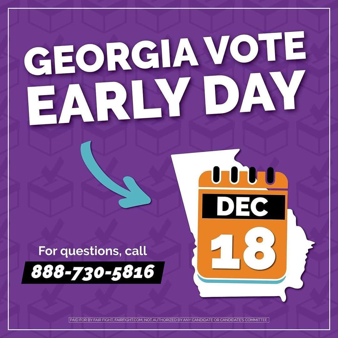 ジョン・レジェンドさんのインスタグラム写真 - (ジョン・レジェンドInstagram)「Georgians, vote early.  Early in-person voting is happening now through 12/31, so mask up and vote. Or, drop off your absentee ballot in an official dropbox.  Go to peachvote.com to make a plan. #votewarnock #voteossoff」12月19日 11時41分 - johnlegend