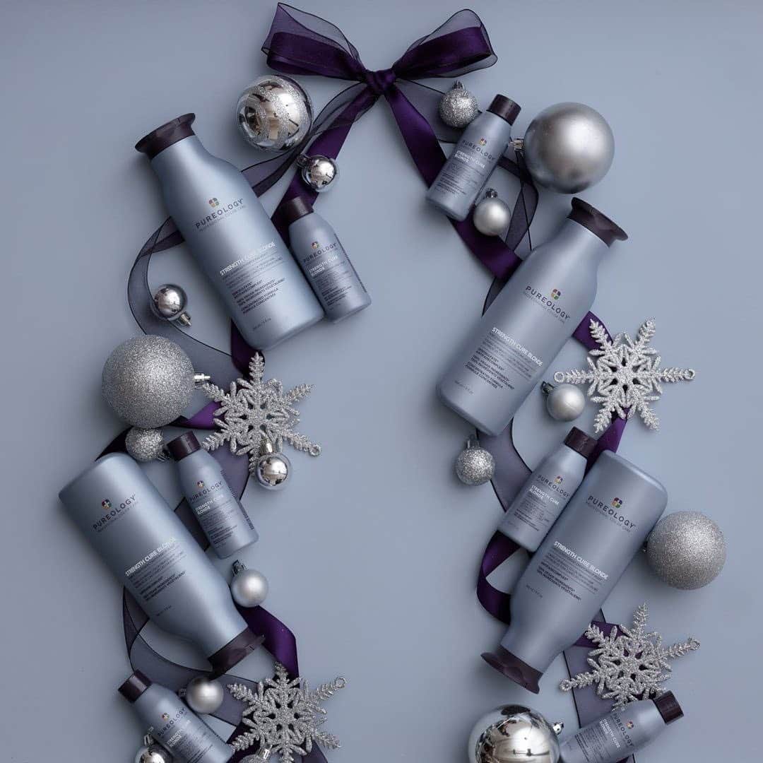のインスタグラム：「From our friends at @pureology: Celebrate color and shine bright this season with Pureology!  ❄️ ✨ ❄️﻿  Available at Sephora.  Pureology Strength Cure Blonde Shampoo  Pureology Strength Cure Blonde Conditioner」
