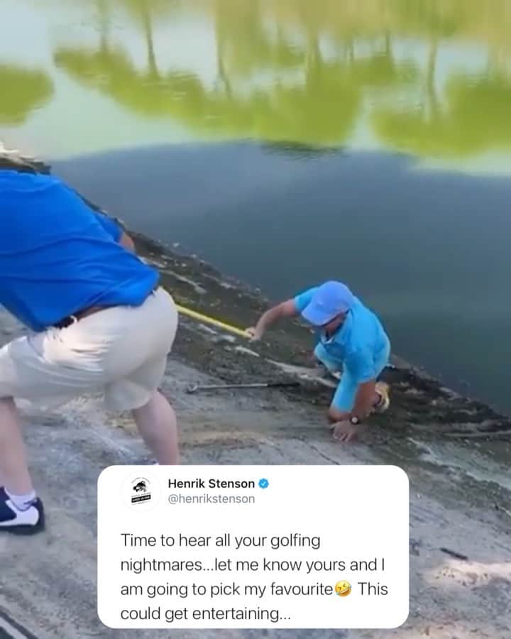 ヘンリク・ステンソンのインスタグラム：「The best entries will get a mention on my next podcast episode🤣😎 #GolfingNightmares」