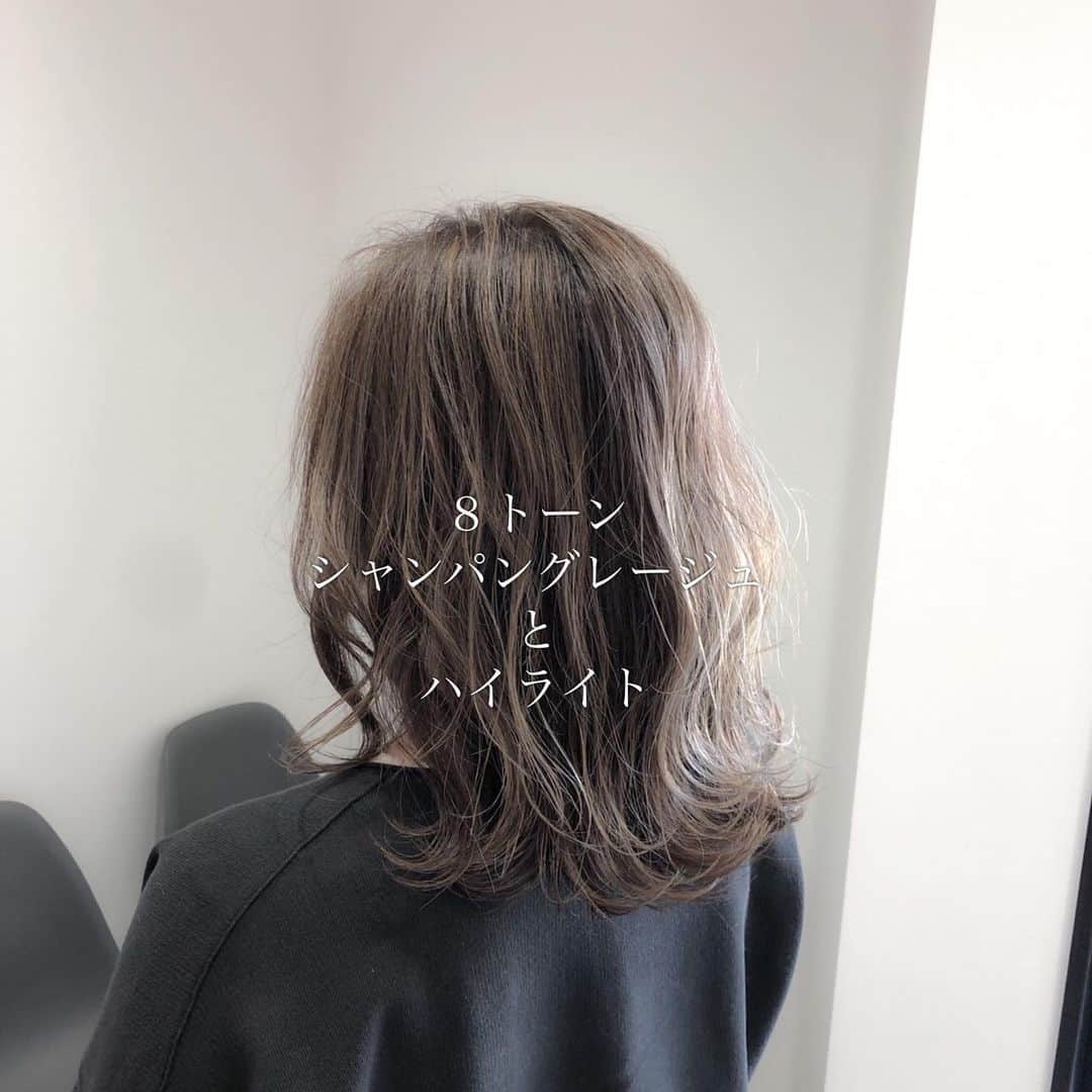 ハナフサユウスケのインスタグラム：「重すぎないミディアムも 人気ですー ＊ ＊ #hairarrange#アレンジ#ヘアアレンジ#ヘアセット#美容室#美容師#姫路#岡山#赤穂#赤穂市#簡単アレンジ#ヘアアレンジ動画#セルフアレンジ#インナーカラー#バレイヤージュ#サロンモデル#サロモ#撮影#ハイライト#グラデーション#外国人風カラー#グレージュ#シルバーアッシュ#グレーアッシュ#ブリーチ#ミディアム#美容学生#ミディアムヘア#ミディアムボブ」