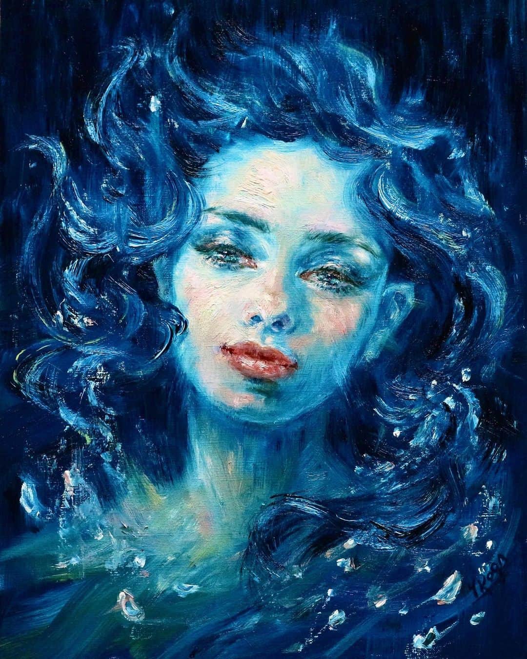 古賀陽子のインスタグラム：「“深海”  ・ 【神戸個展 開催中】 油彩画家 古賀陽子 個展　〜Nymphの世界〜 開催日時: 2020年11月20日(金)〜12月1日(火) 11:00〜19:00  ※最終日は17:00まで ※25日(水)は休廊日です  場所: FLORE Artist Gallery 神戸市中央区山本通 1－7－9ブーミン北野  1F  アクセス: 阪急電鉄三宮駅・JR 三ノ宮駅 東出口→徒歩８分、阪神電鉄三宮西出口→徒歩５分、東海道新幹線新神戸駅→車５分  小作品から大作まで30点を超える新作を発表。 人物を中心に、小動物やお花の作品も展示いたします。  COVID-19感染拡大防止のため会場内ではマスクを着用の上、ソーシャルディスタンスを十分にお取りくださいますようお願い致します。  ●Web個展● ホームページへはプロフィール @y.koga7 から < オンラインショップ > https://yokokoga.official.ec 　販売期間 : 11/22(日) PM 9時～12/2(水) PM 9時  　ホームページからもアクセスいただけます。  < VRツアー > ※特別な機械は必要ありません。 　準備出来次第公開開始 :  ホームページよりご覧いただけます。 ーーーーーーーーーーーーーーーー  “ The Deep Sea”  【Web Exhibition】 Access from the link in bio Please enjoy the exhibition online.  【the online shop】 https://yokokoga.official.ec They are sold until Wed. 12/2 9pm Access from the link in bio  【The solo exhibition in Kobe】 “The World of Nymphs” 20th Nov. 2020〜1st Dec. 11:00am〜7:00 pm ※the final day→opens unti 5pm  ※close→Wed. 25th  Gallery: @floreartistgallery  FLORE Artist Gallery 神戸市中央区山本通 1－7－9ブーミン北野  1F  ———————————————————————  #アート #アーティスト #アートワーク  #アートコレクター #画家 #美術館 #作品 #絵画展 #アートのある暮らし #絵画のある暮らし #絵のある暮らし #アート好きな人と繋がりたい #ギャラリー #個展  #油絵 #画廊 #人物画 #美人画 #神戸 #三宮 #北野坂 #西宮 #art #artwork #gallery #artist #oilpaintartist #exhibition #古賀陽子 #yokokoga」