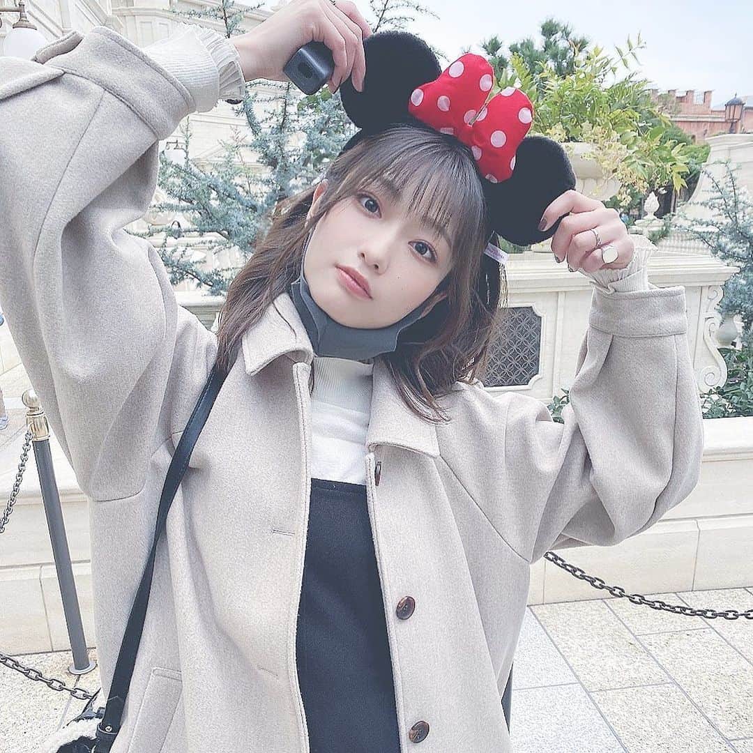 内藤沙季のインスタグラム：「ミニーちゃん🐭」