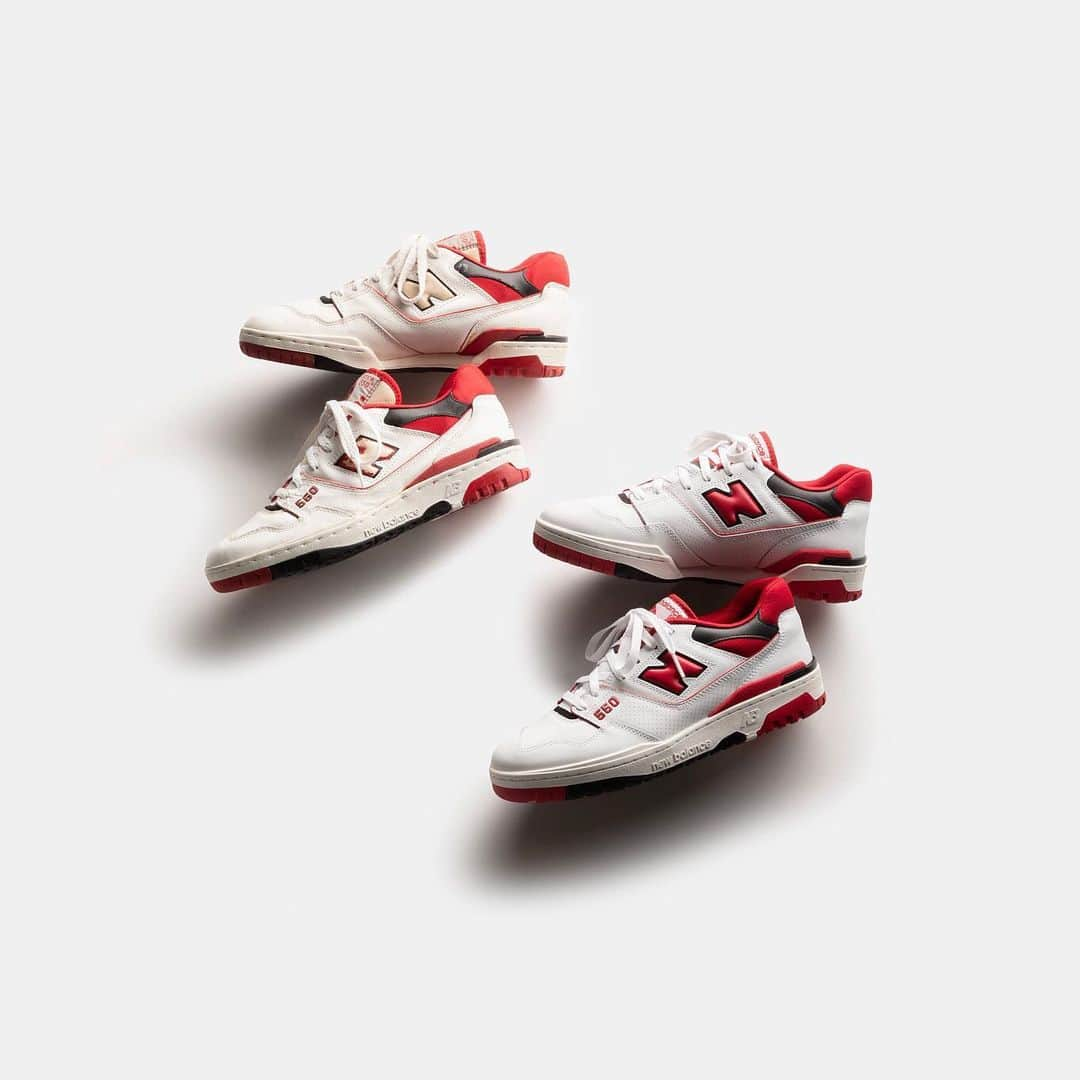 アトモスさんのインスタグラム写真 - (アトモスInstagram)「. 12/1(TUE)よりNew Balance BB550SE1が登場。 1989年にリリースされた競技者向けバスケットボールシューズを復刻した「BB550」。当時の最新技術を駆使した一足が、レトロな雰囲気かつ現代にも対応できる印象がニューバランスならではの存在感を放つ。快適な履き心地を実現する足馴染みのよいレザーアッパーをホワイトベースに赤いアクセントカラーを配したオリジナルカラーで登場。 . New Balance BB550SE1 will be released from 12/1 (TUE). "BB550" is a reproduction of the basketball shoes for athletes released in 1989. A pair that makes full use of the latest technology at that time gives off a presence unique to New Balance with the impression that it has a retro atmosphere and can correspond to the present age. Introducing an original color with a red accent color on a white base with a leather upper that is familiar to the foot to realize a comfortable fit. . #atmos #atmostokyo #atmosjapan #newbalance #bb550 #bb550se #アトモス #ニューバランス」11月25日 16時33分 - atmos_japan