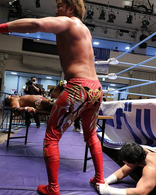 TAJIRIのインスタグラム：「Pull into the hell. #ajpw #tajiri #masatotanaka #kentomiyahara」