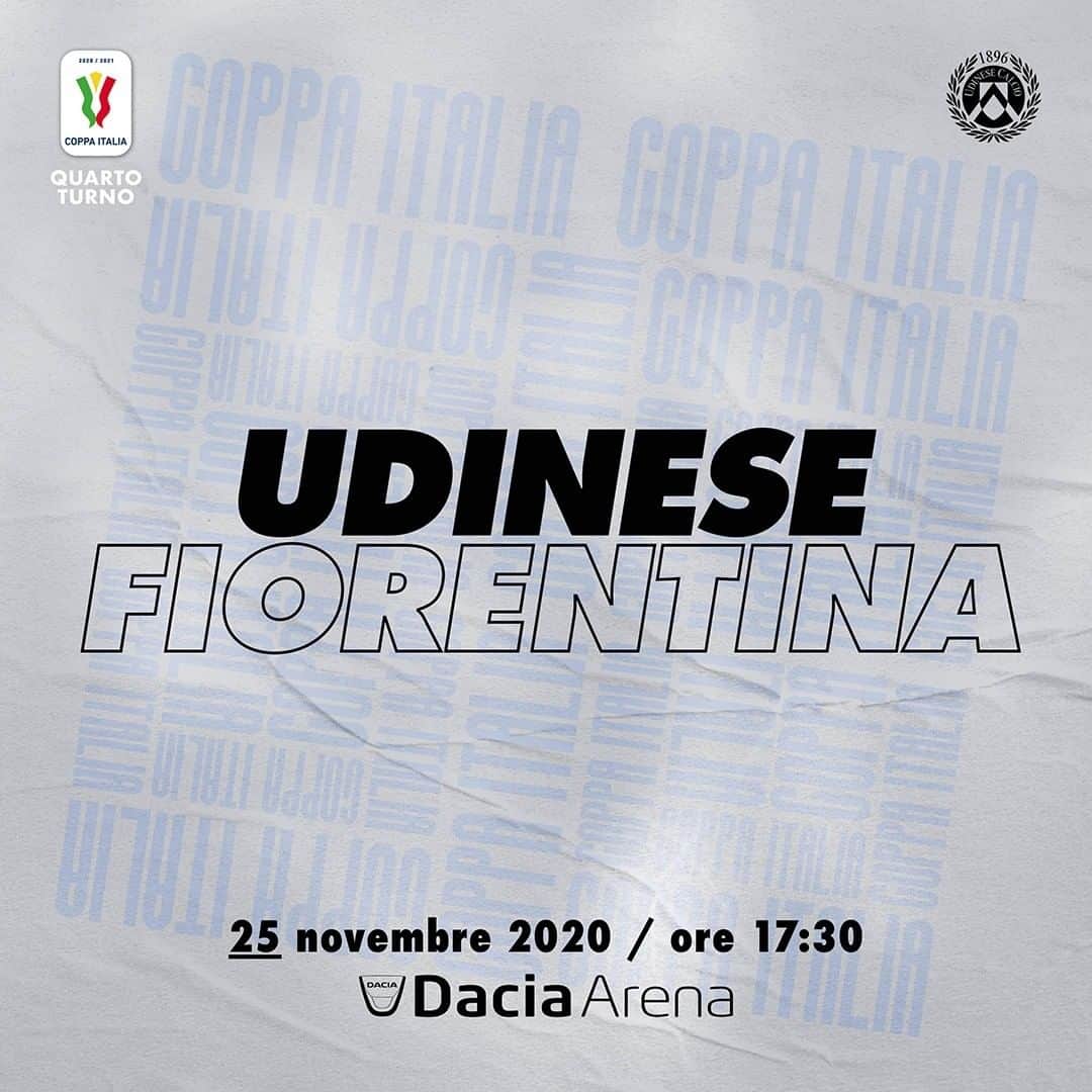 ウディネーゼ・カルチョさんのインスタグラム写真 - (ウディネーゼ・カルチョInstagram)「MATCHDAY 🙌  🆚 @acffiorentina  🏆 #CoppaItalia 🇮🇹 🏟 Dacia Arena ⏰ 17:30  #UdineseFiorentina #ForzaUdinese #AlèUdin #Matchday」11月25日 17時30分 - udinesecalcio