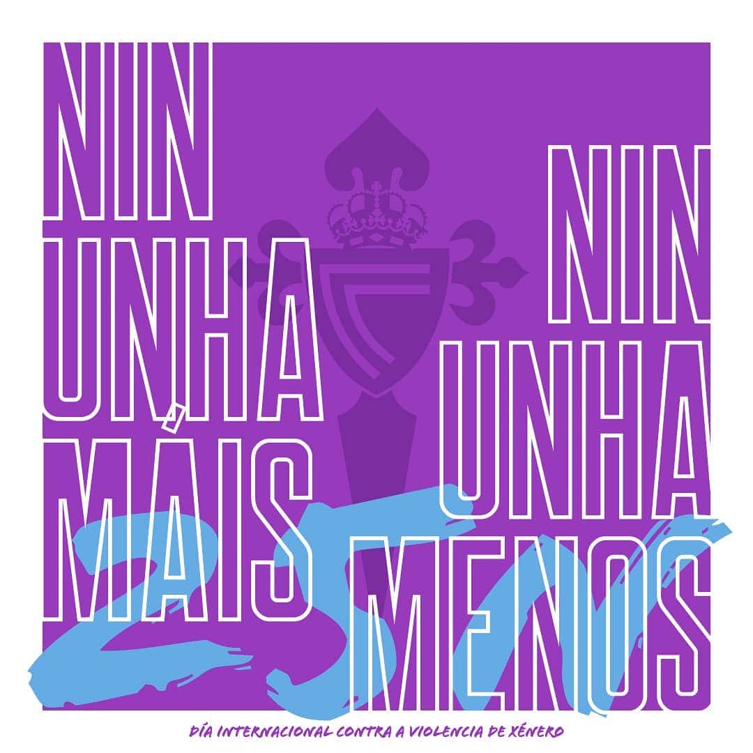 セルタ・デ・ビーゴさんのインスタグラム写真 - (セルタ・デ・ビーゴInstagram)「#NinUnhaMáis 💜 #NinUnhaMenos . Hoxe e cada día, unidos pola erradicación da violencia contra a muller. . #NiUnaMenos #25Nov #NiUnaMás」11月25日 17時41分 - rccelta