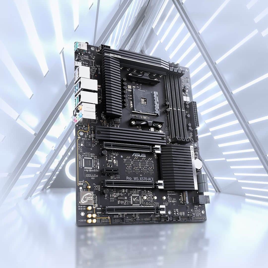 ASUSさんのインスタグラム写真 - (ASUSInstagram)「Designed for professionals in AI training, deep learning, animation, 3D rendering, or media production, #ASUS Pro WS X570-ACE motherboard is packed with powerful features to ensure optimal performance.」11月25日 19時00分 - asus