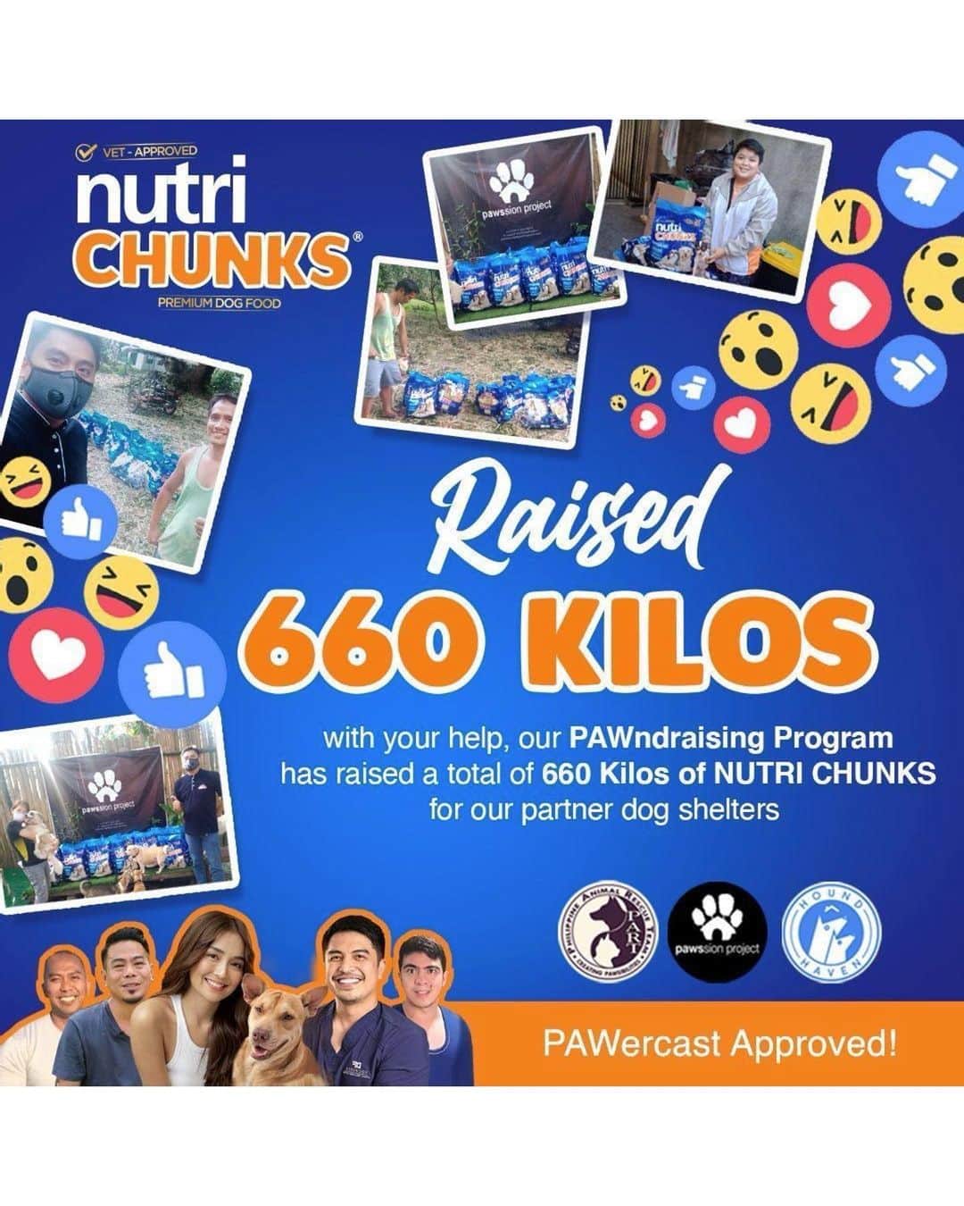 Kathryn Bernardoさんのインスタグラム写真 - (Kathryn BernardoInstagram)「Congratulations to my @nutrichunksph family for hitting 250,000 Likes & Followers! Join their PAWndraising Program and help furbabies everywhere by choosing NUTRI CHUNKS! Every 1KG of purchase from Lazada donates 1 peso to their partner pet shelters and helps keep rescued furbabies stay #ListoGanado. 🐶  What are you waiting for, PAWrents? Add to cart na! 💙」11月25日 19時06分 - bernardokath