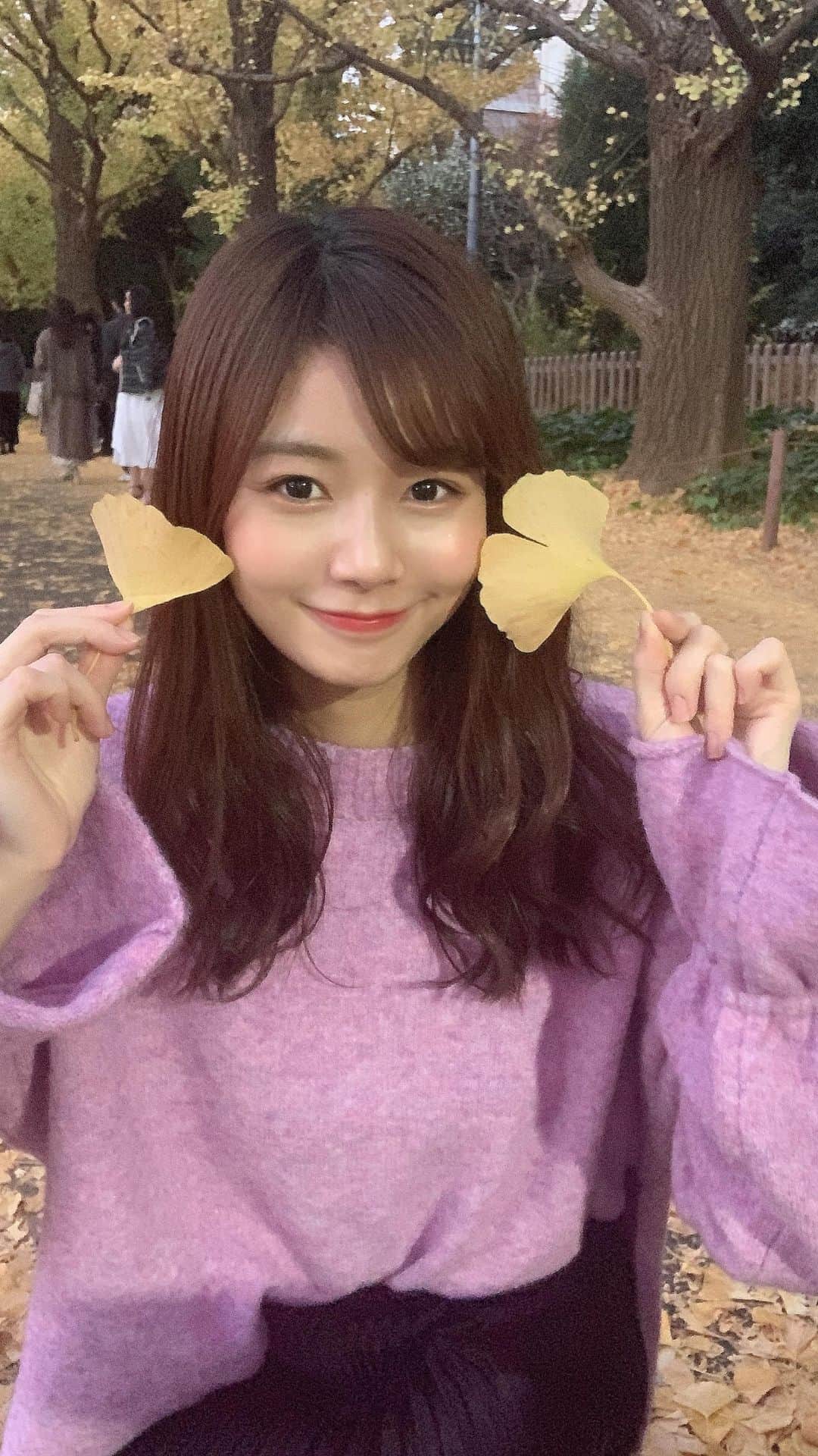 杉浦みずきのインスタグラム：「. いちょう並木をmv風に歩いてみた  #神宮外苑いちょう並木 #親友ふたりが撮ってくれました #晴天の空 #加工なしで超きれい #🍁 #いちょう #いちょう並木 #銀杏並木 #back」