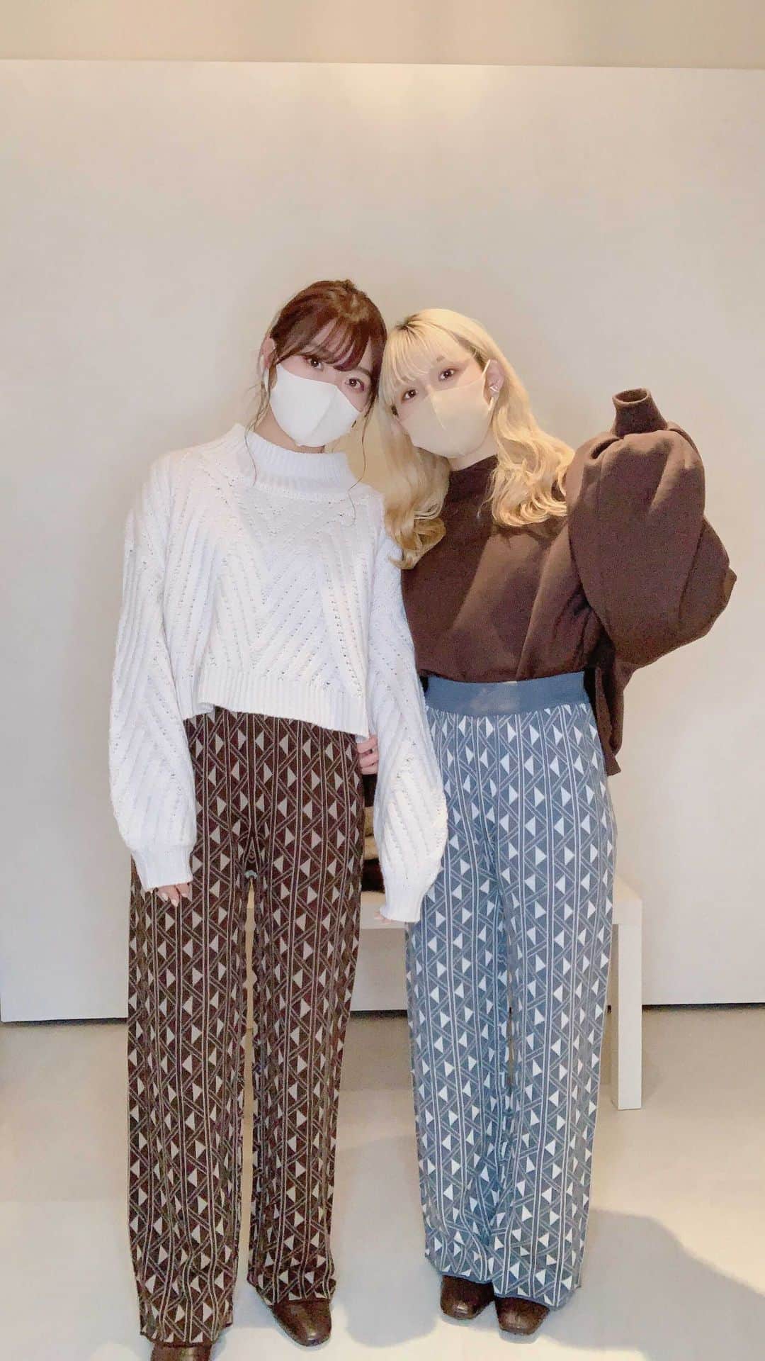 Vannie Officialのインスタグラム：「ジャガード柄ニットパンツ のご紹介です♡」