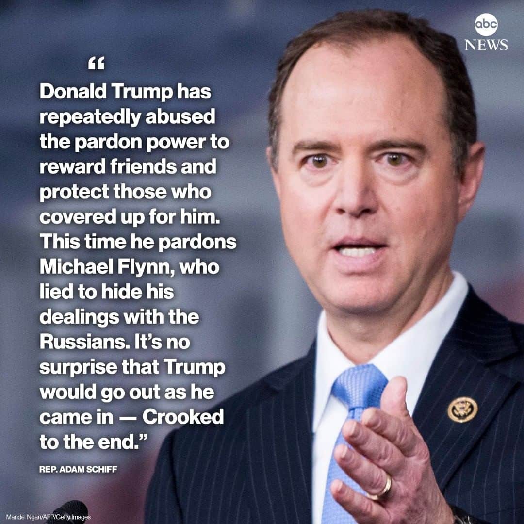 ABC Newsさんのインスタグラム写真 - (ABC NewsInstagram)「NEW: Rep. Adam Schiff on Pres. Trump's pardon of Michael Flynn: "Donald Trump has repeatedly abused the pardon power to reward friends and protect those who covered up for him." #donaldtrump #michaelflynn #adamschiff #pardon」11月26日 6時56分 - abcnews