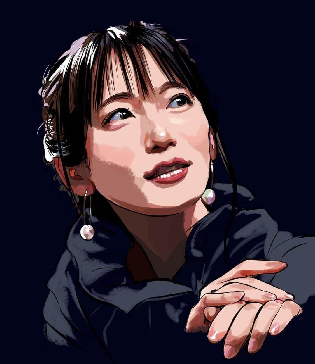 のインスタグラム：「『吉岡里帆さん(@riho_yoshioka )』 #似顔絵 #イラスト #イラストレーション#女優 #吉岡里帆 #caricature #illustration #portrait #artwork #drawing #actress #rihoyoshioka」