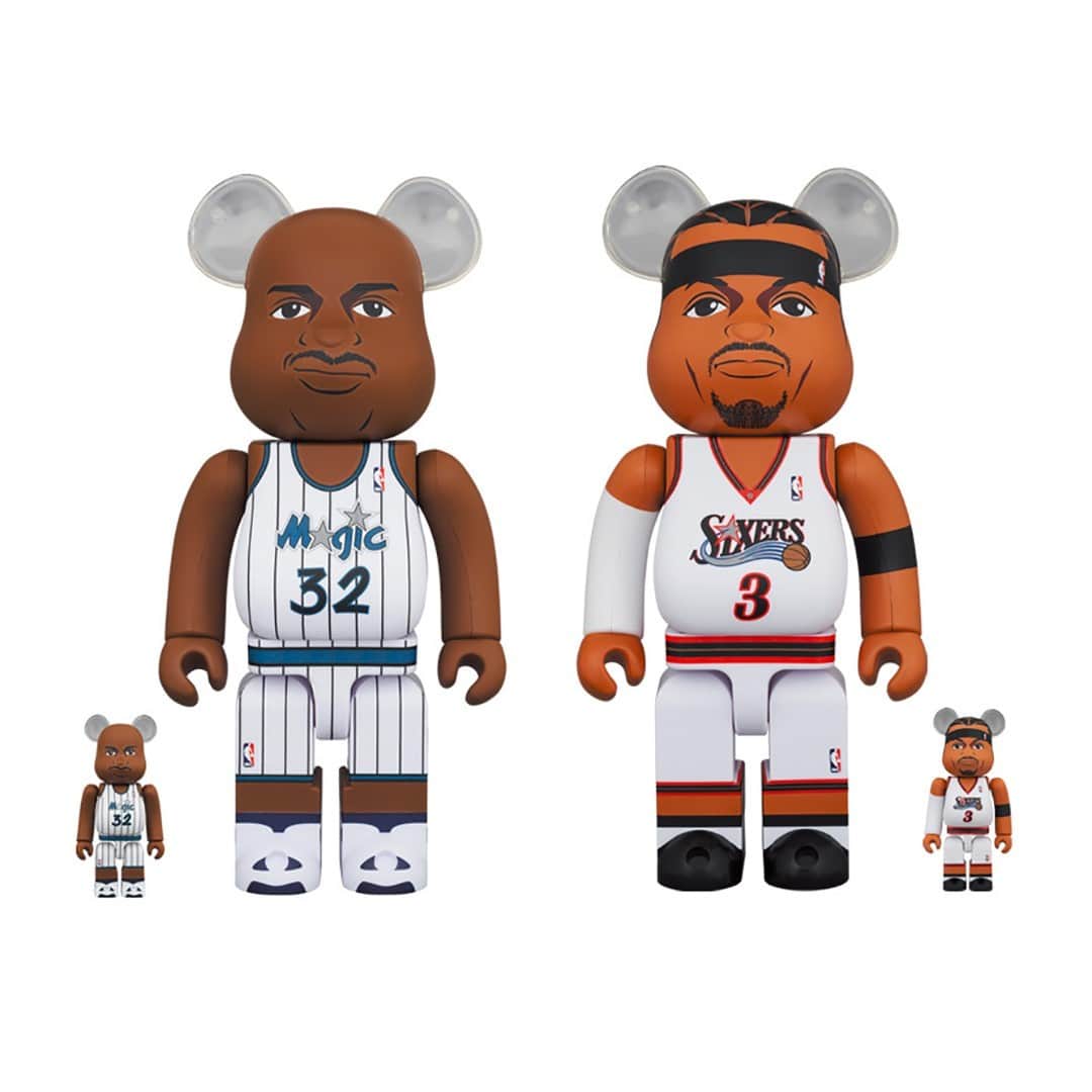 HYPEBEASTさんのインスタグラム写真 - (HYPEBEASTInstagram)「#hypeAF: @medicom_toy has immortalized @shaq and @theofficialai3 in the form of collectible BE@RBRICKS. Shaq has been dressed in an Orlando Magic jersey, while Iverson is depicted in a white Philadelphia 76ers jersey wearing a black headband, an armband on the left, and a white compression sleeve on the right arm. Find the figures now on Medicom Toy’s website for approximately $136 USD each.⁠ Photo: Medicom Toy」11月25日 23時07分 - hypebeast