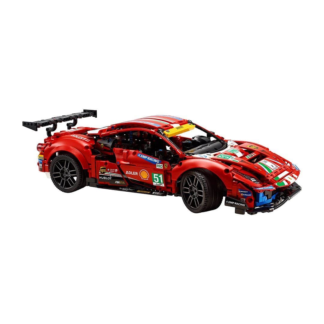 HYPEBEASTさんのインスタグラム写真 - (HYPEBEASTInstagram)「#hypeAF: @lego is revving up for its latest Technic model featuring the @ferrari 488 GTE “AF Corse #51.” Mirroring the look of its real-life counterpart, this LEGO model is packed with a bevy of details that captures the spirit of the racetrack icon. It comes with front and rear suspension, aerodynamic curves, a steering wheel decorated with Ferrari’s Prancing Horse logo, and even a V8 engine with moving pistons. The model features 1,677 pieces and is 19 inches long. It will be available on January 1 on LEGO’s website for $170 USD. Photo: LEGO」11月26日 0時10分 - hypebeast