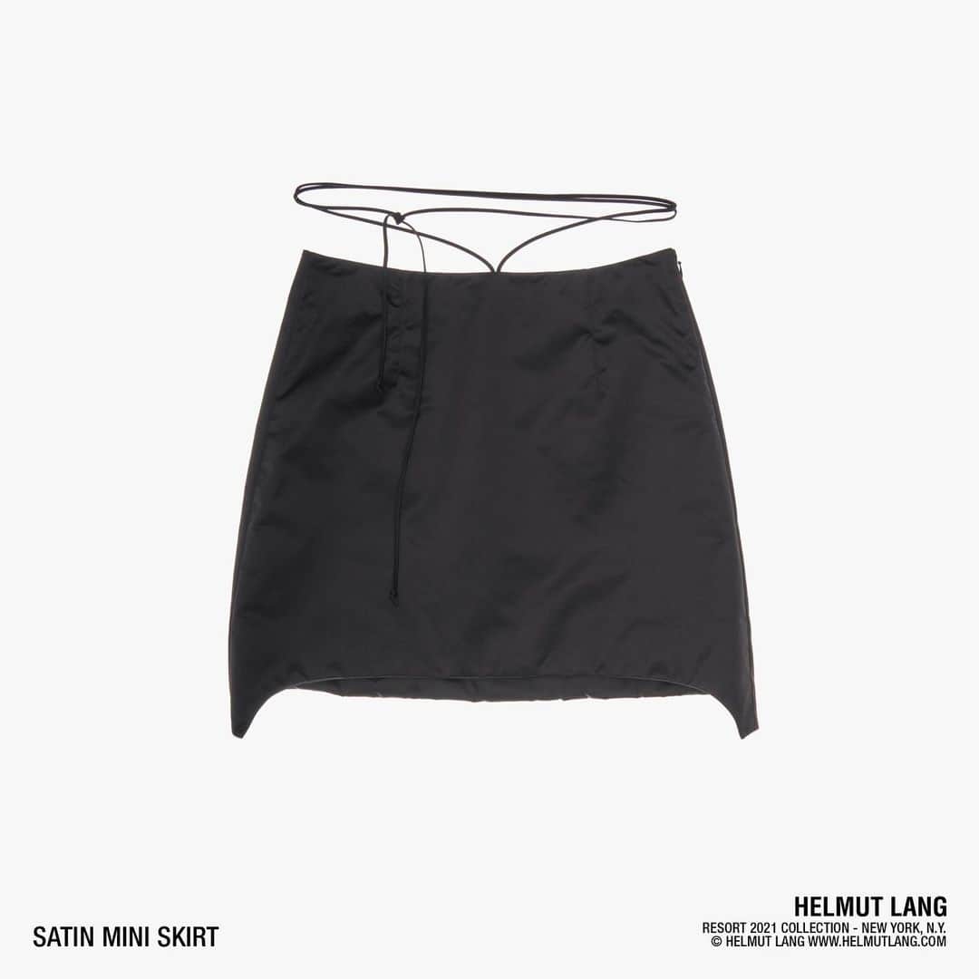 ヘルムート ラングさんのインスタグラム写真 - (ヘルムート ラングInstagram)「The Satin Mini Skirt Available now at WWW.HELMUTLANG.COM」11月26日 0時34分 - helmutlang