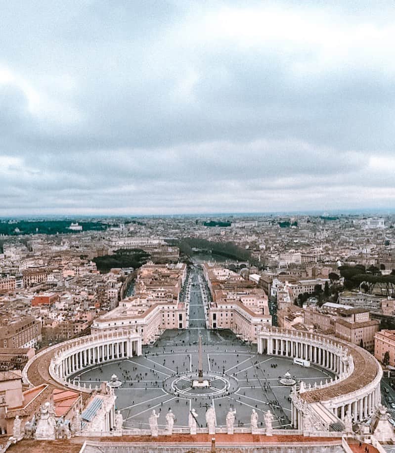 Lonely Planetのインスタグラム：「There are a total of 551 steps to get to this point. It is definitely a climb, but this view from St.Peter’s Dome is worth the trek up.  PS. Yes, you can take the elevator up part of the way.   📷 via @sheeka.sanahori  📍 Vatican City   Remember to tag us with #lonelyplanet for a chance to be featured.」