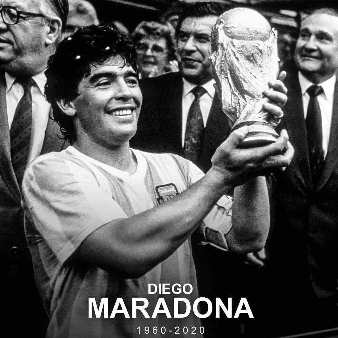 ニコ・シュルツのインスタグラム：「Diego Maradona. The Greatest. RIP 🙏🏻」