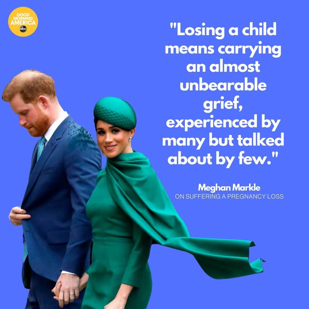 Good Morning Americaさんのインスタグラム写真 - (Good Morning AmericaInstagram)「In a powerful essay for the New York Times, Meghan Markle, the Duchess of Sussex, revealed the trauma she and her husband Prince Harry suffered as a result of a pregnancy loss last July. LINK IN BIO.」11月26日 2時48分 - goodmorningamerica