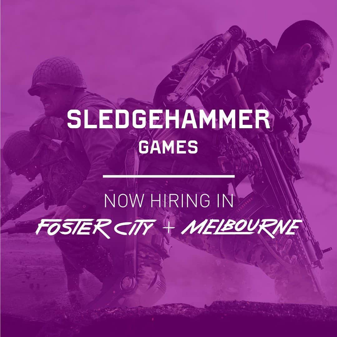 スレッジハンマー・ゲームズのインスタグラム：「Our studio is hiring a variety of roles at all levels! Link in bio✨」