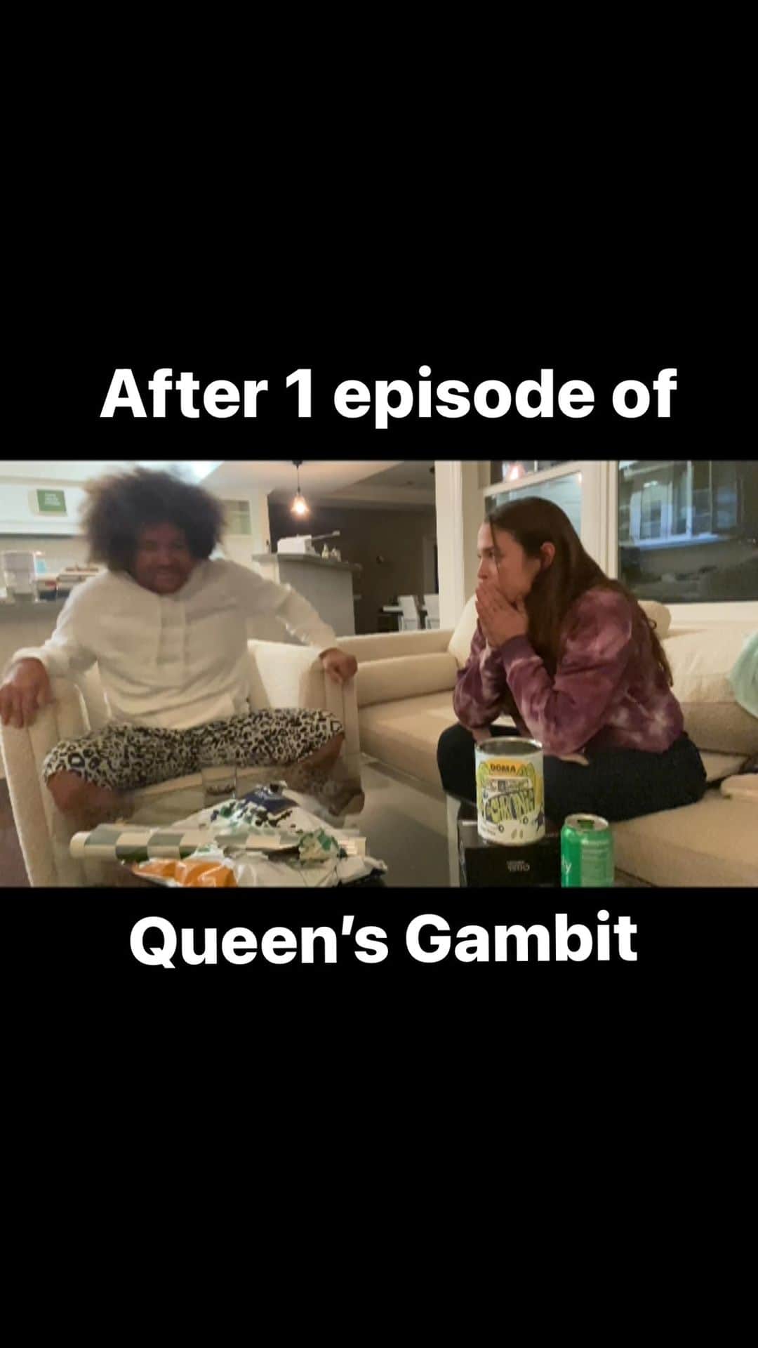 レッドフーのインスタグラム：「After 1 Episode of Queen’s Gambit @alliemitch」