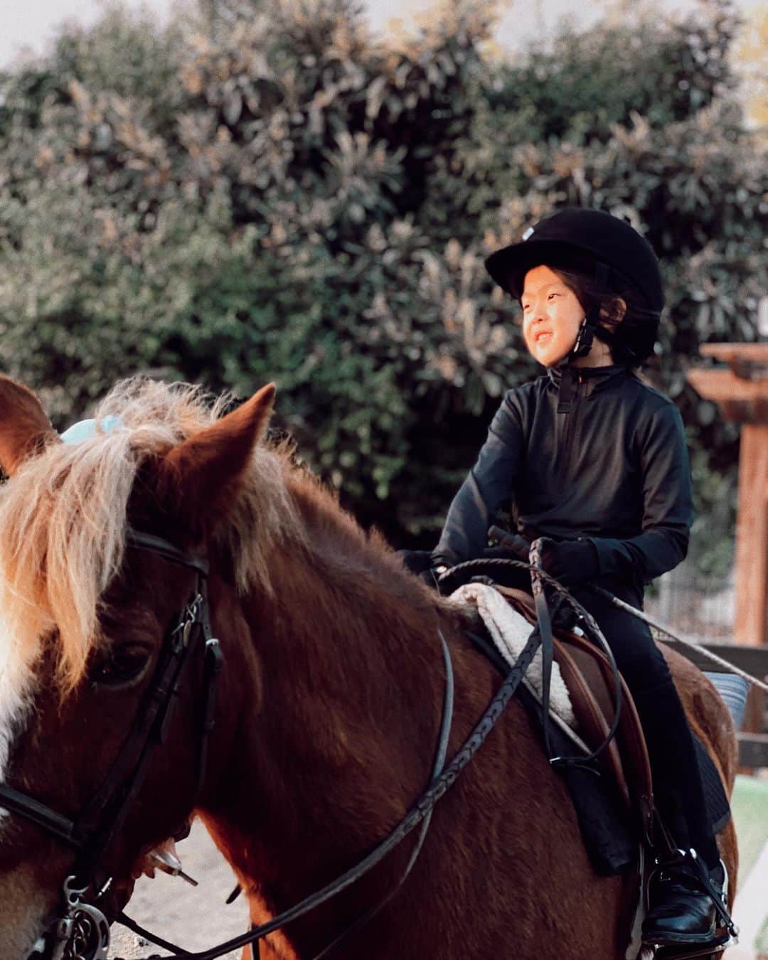 クリッセル・リムさんのインスタグラム写真 - (クリッセル・リムInstagram)「All this girl wants to do is ride horses and be at the barn everyday. Chloé is a shy girl but her confidence exudes when she’s riding ❤️」11月26日 3時09分 - chrisellelim