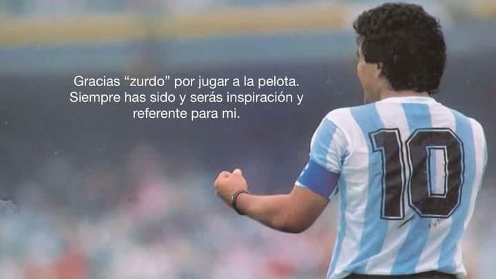ハメス・ロドリゲスのインスタグラム：「“La pelota no se mancha.” Gracias por tanto Diego. Descansa en paz.」