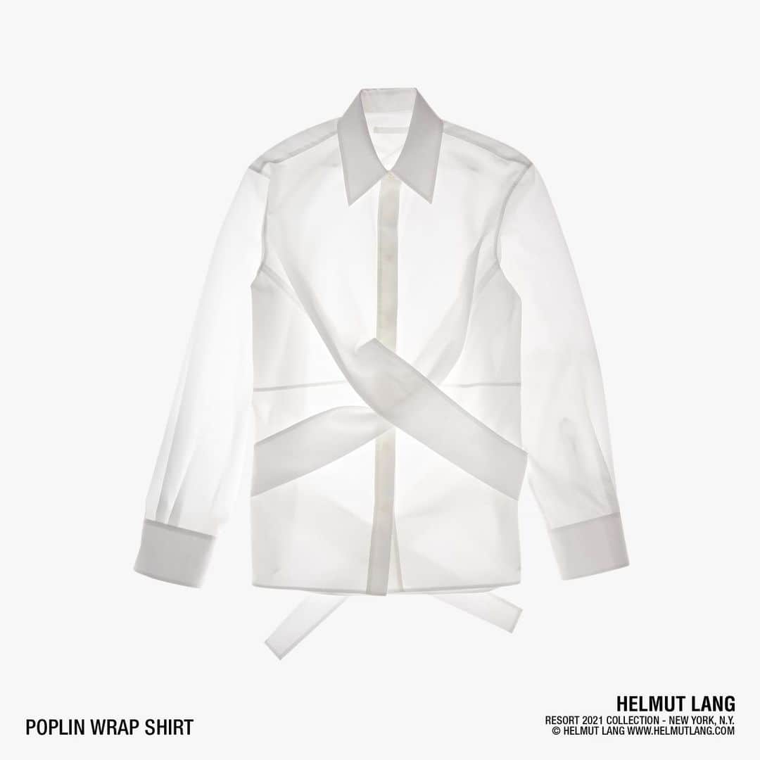 ヘルムート ラングさんのインスタグラム写真 - (ヘルムート ラングInstagram)「The Poplin Wrap Shirt Available now at WWW.HELMUTLANG.COM」11月26日 4時39分 - helmutlang