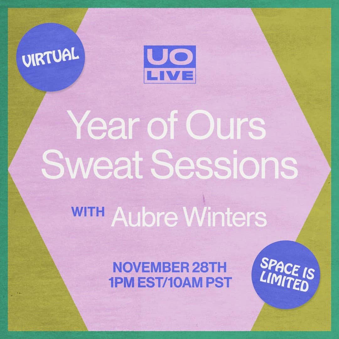 Urban Outfittersさんのインスタグラム写真 - (Urban OutfittersInstagram)「Skipping the turkey trot this year? This Saturday, join  @aubrewinters and @yearofours for a virtual sweat session to start your weekend off right. Space is limited, so reserve yours at the link in bio!」11月26日 5時51分 - urbanoutfitters
