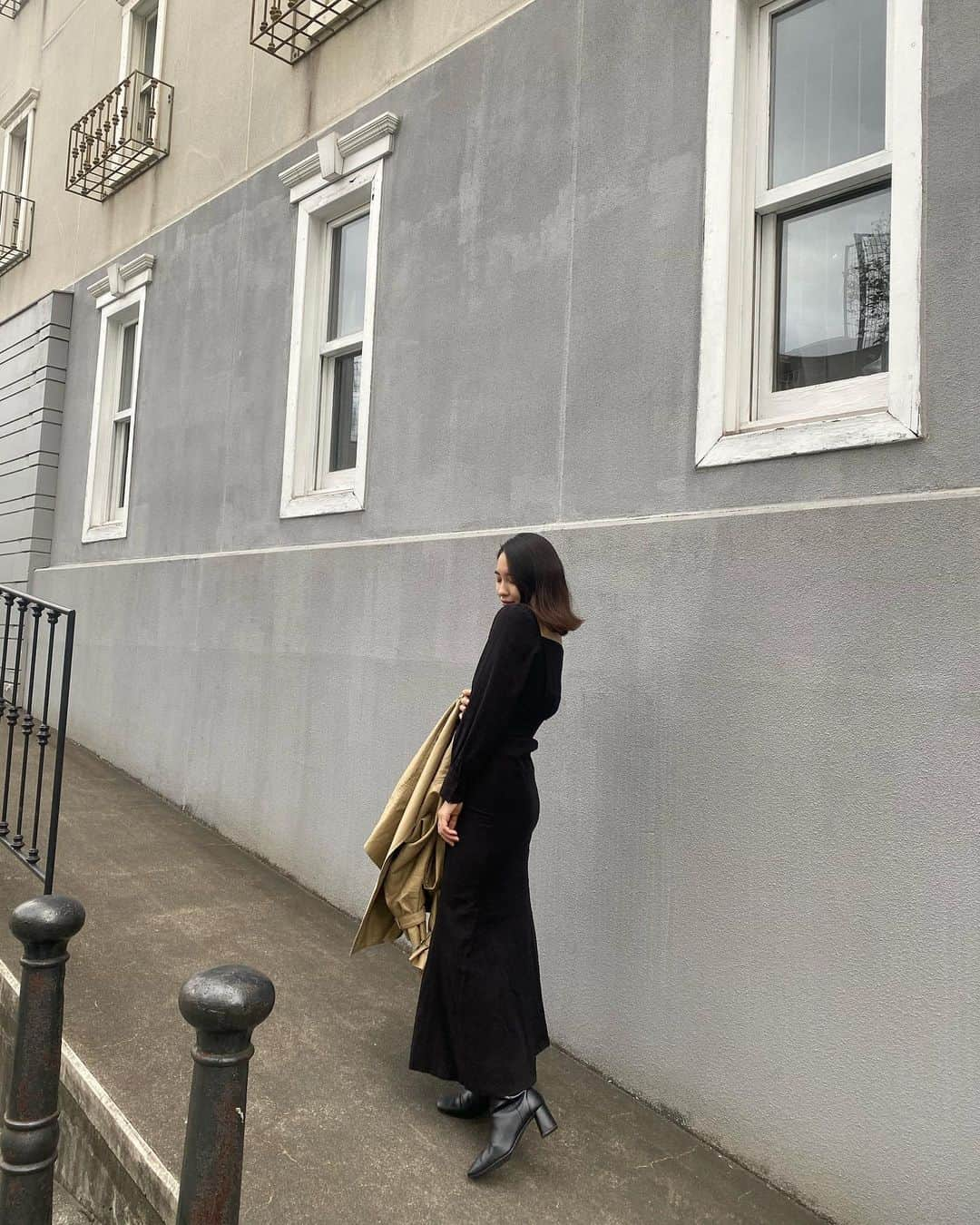 廣瀬なつきさんのインスタグラム写真 - (廣瀬なつきInstagram)「DRESS TRENCH COAT ✖️nudie dress」11月26日 8時24分 - i_am_na2coooo