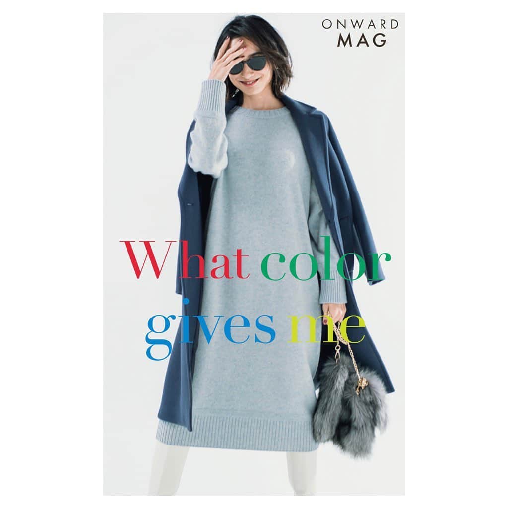 小濱なつきのインスタグラム：「What color gives me . @onwardcrosset  #onwardmag #blue」