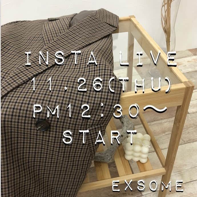 aki【EXSOME】さんのインスタグラム写真 - (aki【EXSOME】Instagram)「・ 11月26日（thu）・ INSTA LIVE at 12:30 〜  @exsome_official  Check it out!! ・ new account  @exsome.fam  follow me!! ・ 公式LINE @efc0920h（アットマークから） ・  公式Twitter exsome_official ・ ・ 公式facebook exsome_official ・ ・ #exsome #エクソーム #exsome_official  #instalive  #shopping #fashion #webstore #selectshop #ファッション #ネットショップ #セレクトショップ #ファッション #ootd #outfit  #インスタライブ　#webstore #オンライン#ネットショップ　#11月#november #autumn #fff#likeforlikes」11月26日 10時39分 - exsome_official