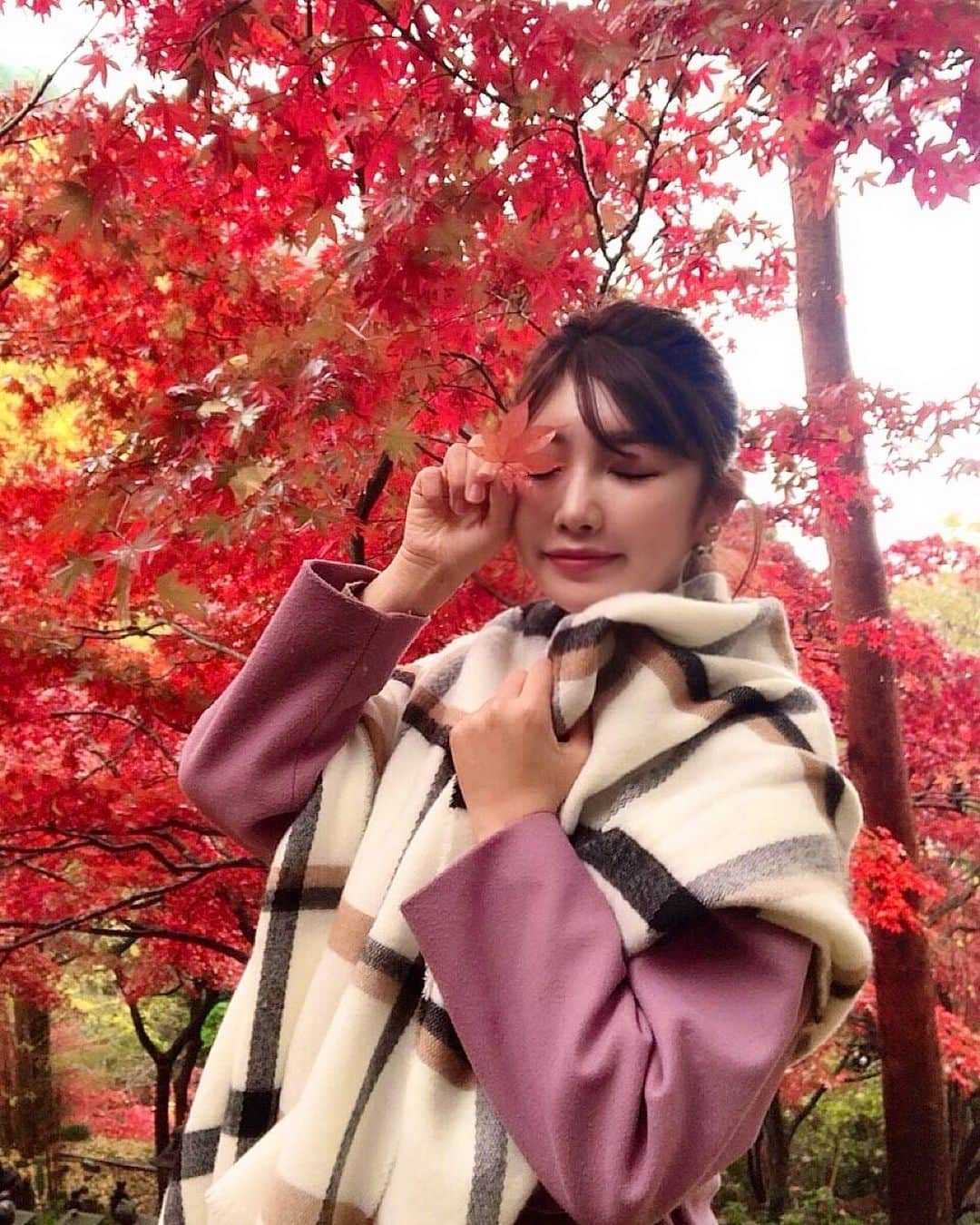 細田海友さんのインスタグラム写真 - (細田海友Instagram)「Autumn leaves🍁 紅葉を見に有名な#大山寺　へ✨ またストーリーにも載せるので見てね🥰 本当に真っ赤で綺麗だったぁぁぁ❤️ 日本の四季、最高🥰 #紅葉#秋#日本の四季  #me#photooftheday #instadaily #iphoneonly #instagood #bestoftheday#photography#like4like #follow#followme#tagsforlike#photo#japanese#tokyo#selfie#fashion#liketolike#photospot#likesback#likeme#팔로마#좋다#일본#japaneseculture#autumn」11月26日 11時38分 - miyuu_bigbaby