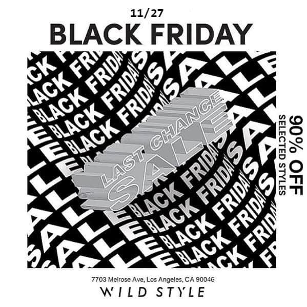 WILD STYLEのインスタグラム：「Black friday huge sale will start! Come and shop on 27th 11am-7pm.」