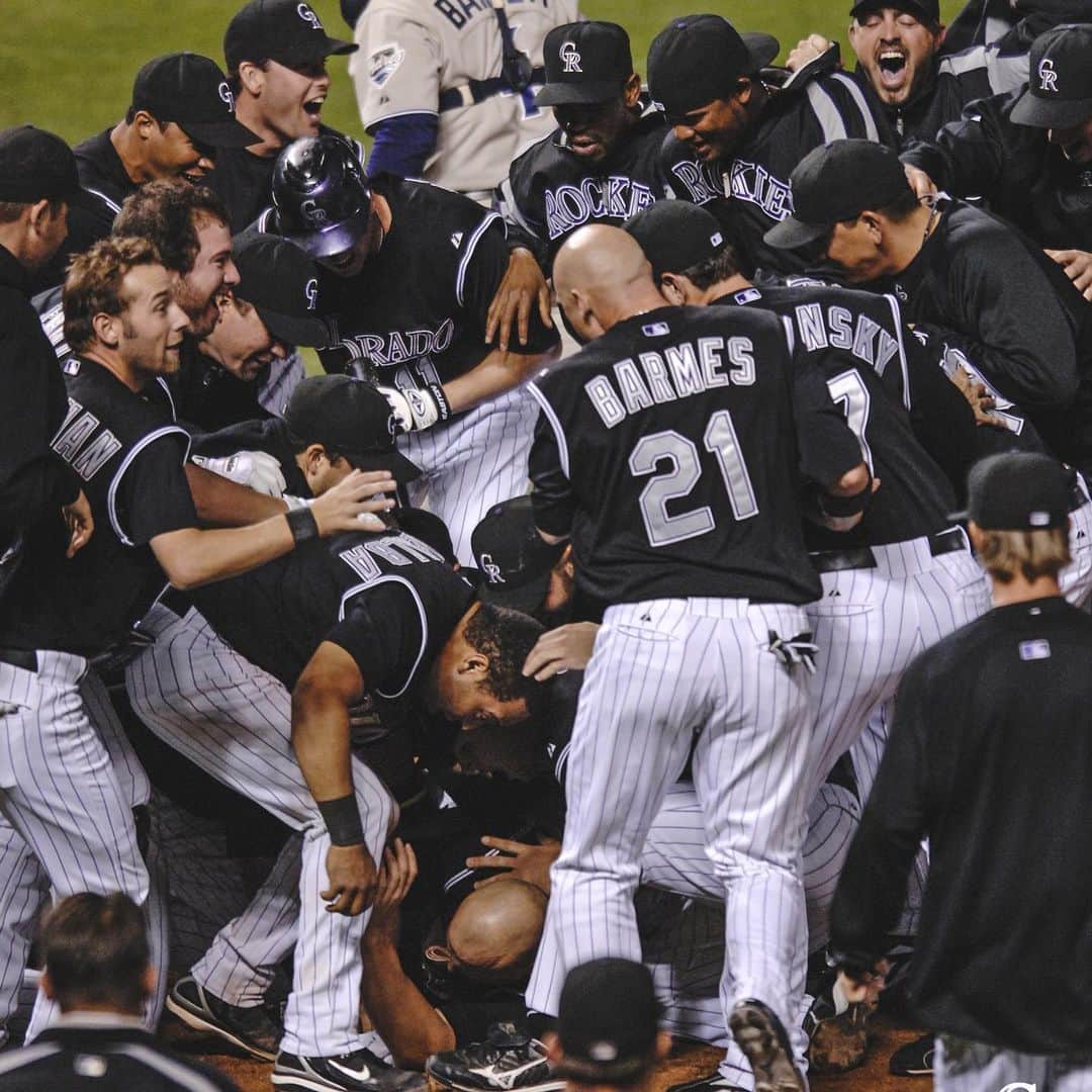 コロラド・ロッキーズのインスタグラム：「Happy Thanksgiving, friends! We have a special treat after your dessert, Game 163 on Rockies Classics: YouTube.com/Rockies」