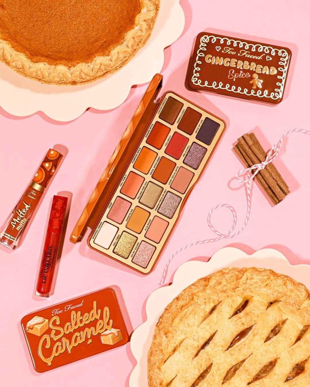 Too Facedのインスタグラム：「Happy Thanksgiving from our Too Faced family to yours! 🍂 We’re so grateful for all of you! 💖 Share with us what you’re thankful for this year in the comments! #toofaced」