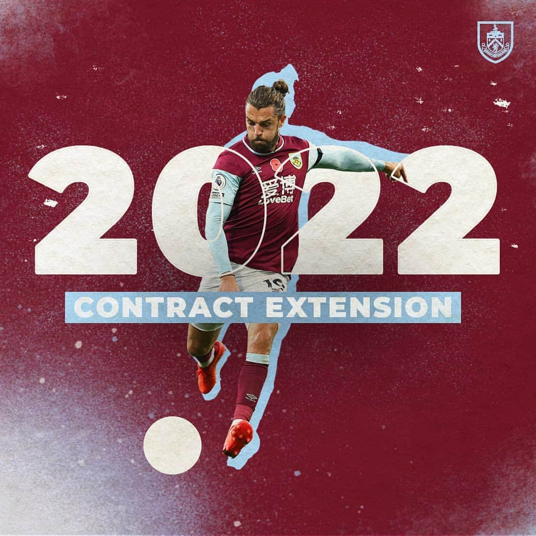 ジェイ・ロドリゲスのインスタグラム：「Not going to lie buzzing to extend my deal! Everyone knows how I feel about this club and wearing the Burnley shirt. I'll do all I can to help the club improve on the pitch over the next 12 months! #UTC」