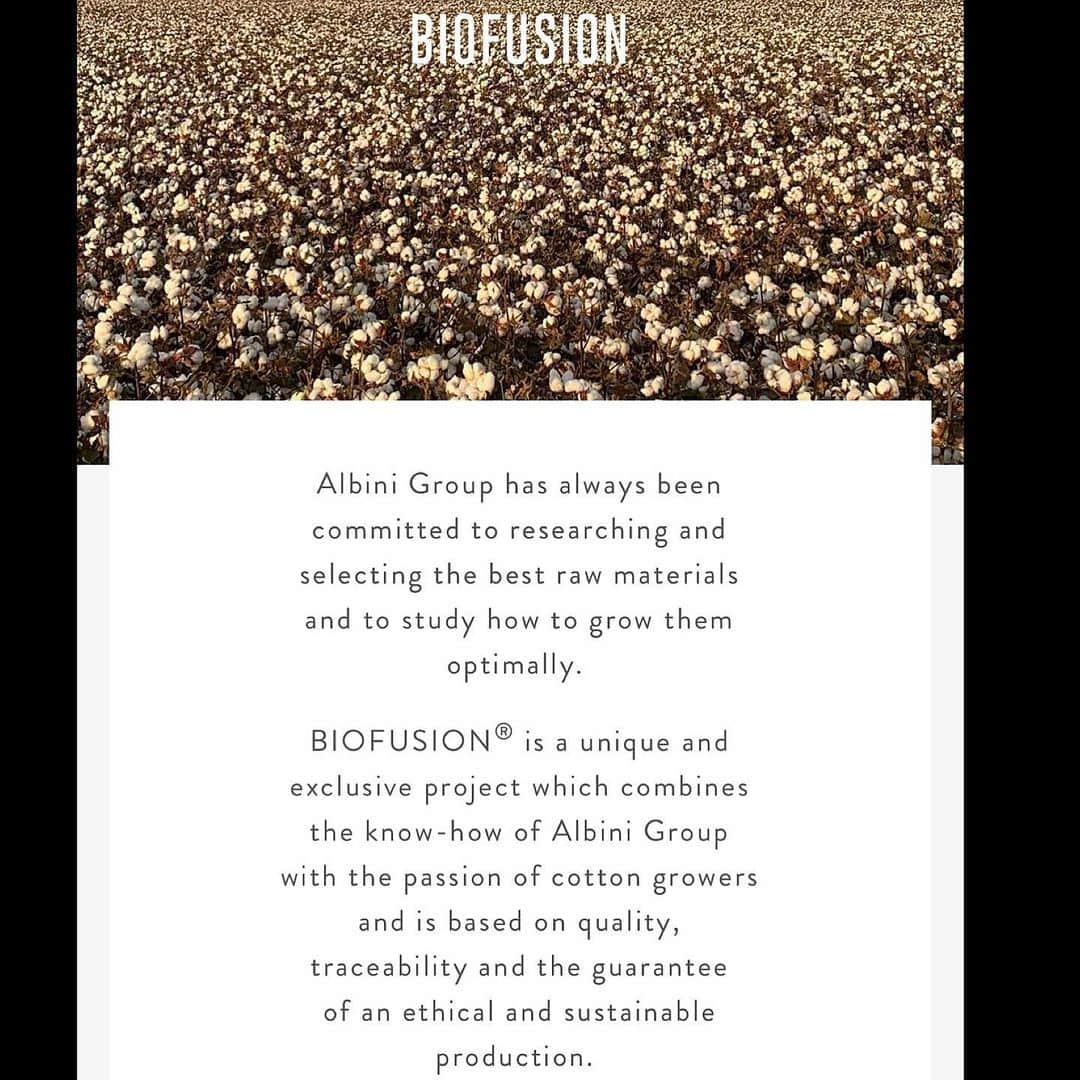 ディーゲ&スキナーのインスタグラム：「Great to see the organic cotton collection from @albini1876」