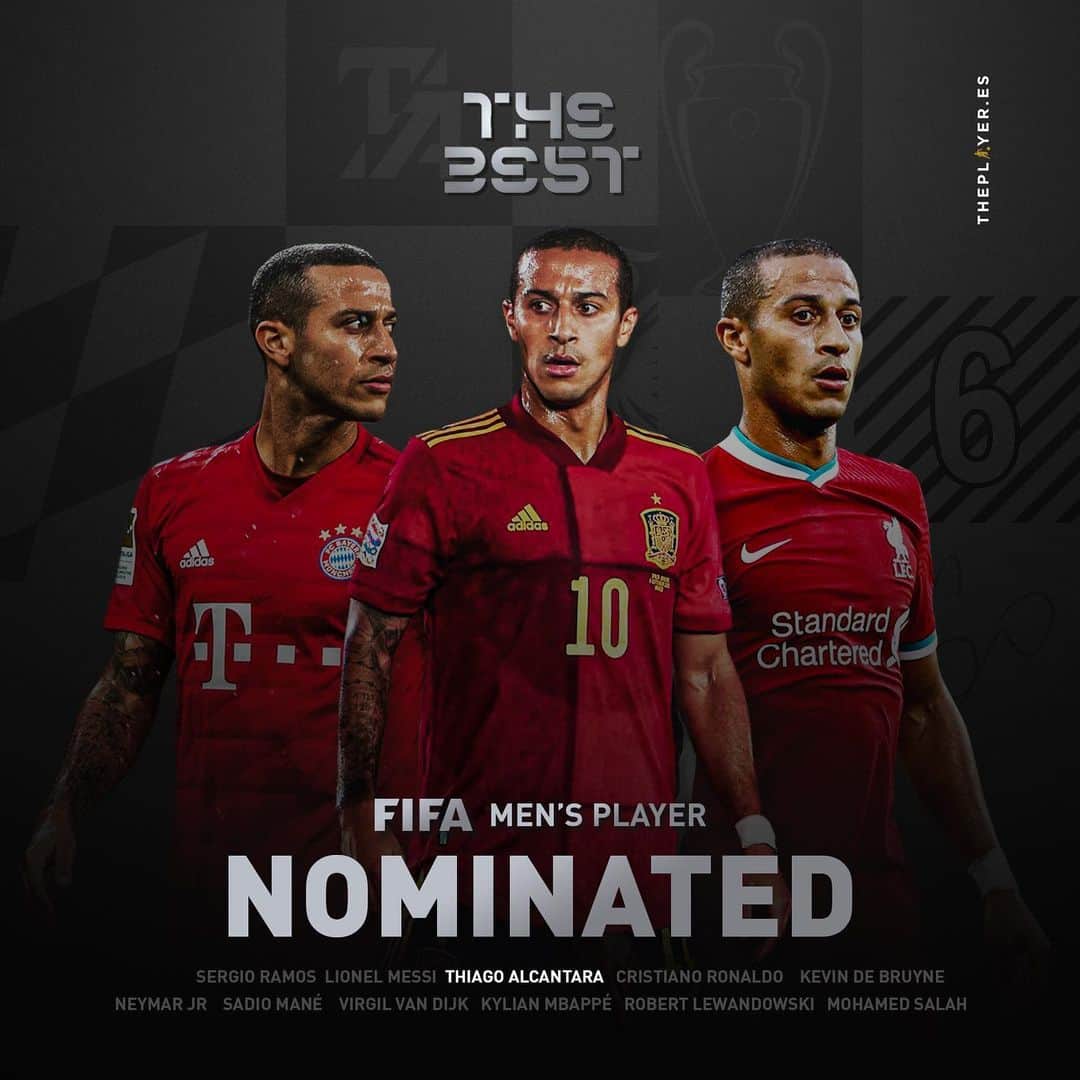 ティアゴ・アルカンタラのインスタグラム：「Thank you to the teammates, fans, staff, and to an incredible club to make this year unforgettable! @fcbayern . Let’s keep having fun, @liverpoolfc ! 💪🏾」
