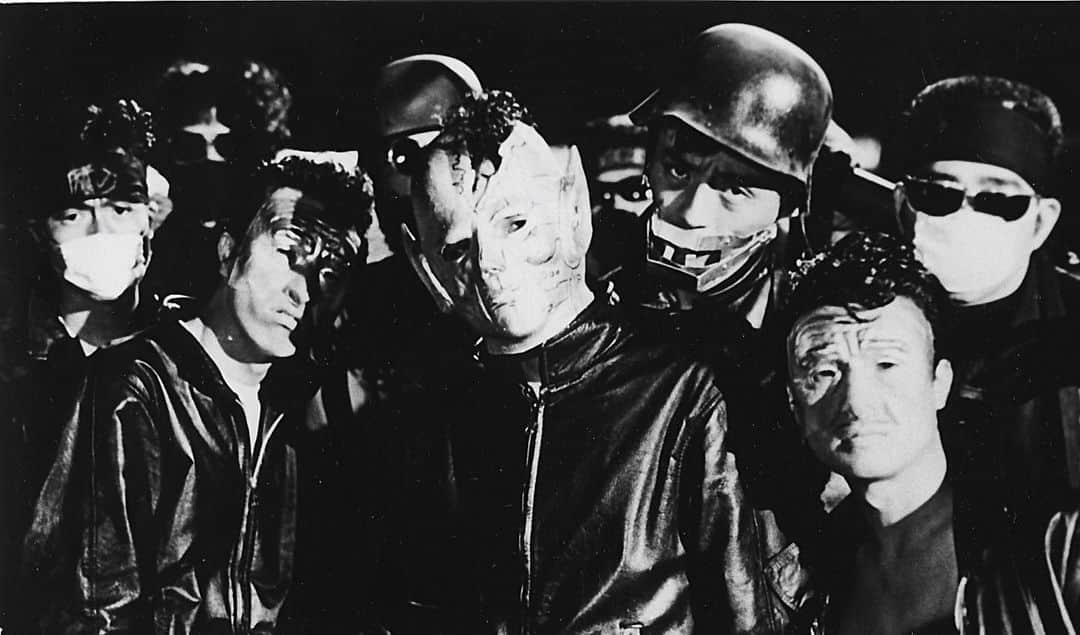 石井岳龍のインスタグラム：「40 years  ago, they used masks for different purposes than we do now.  明日27日(金)より京都みなみ会館にて上映開始」